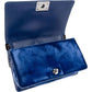 Chanel Blue Velvet Medium Boy Crossbody Bag