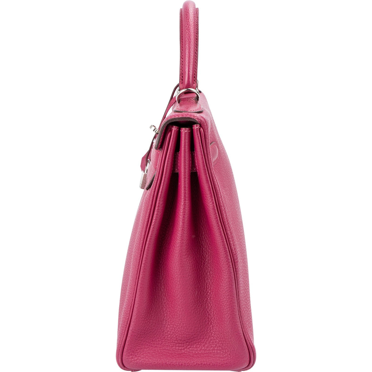 Hermès Tosca Clemence Leather Palladium Kelly 32 Handbag