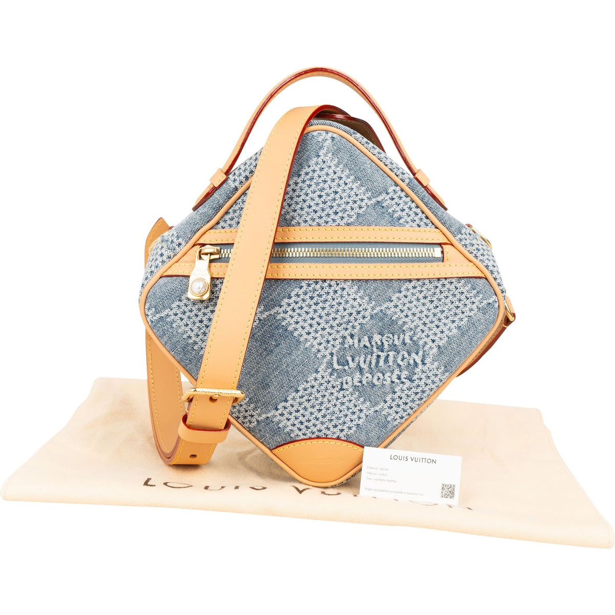 Louis Vuitton Messenger Chess aus Monogram Denim Jacquard – Ansicht 2