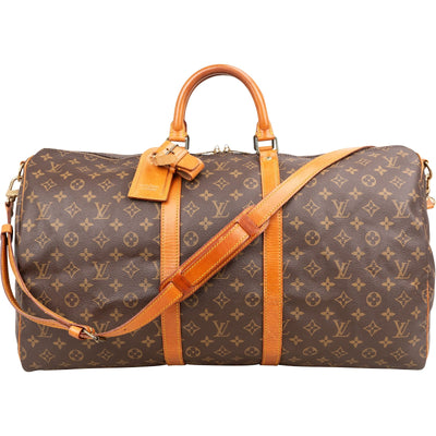 Louis Vuitton Monogram Canvas Keepall 55 Bandoulière Travel Bag