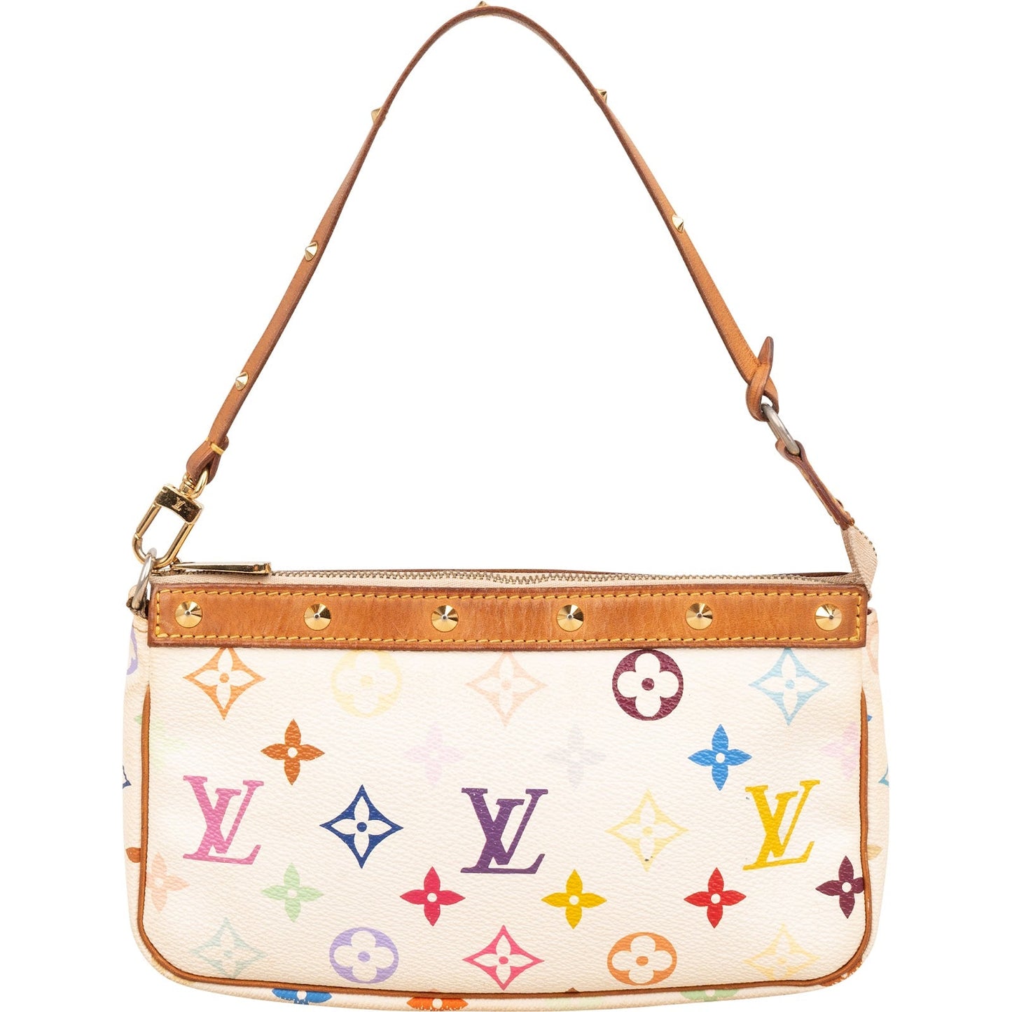 Louis Vuitton Monogram Canvas Murakami Multicolor Studded Pochette Accessoires Handbag