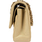 Chanel Gold Shimmering Quilted Lambskin Medium Double Flap Shoulder Bag