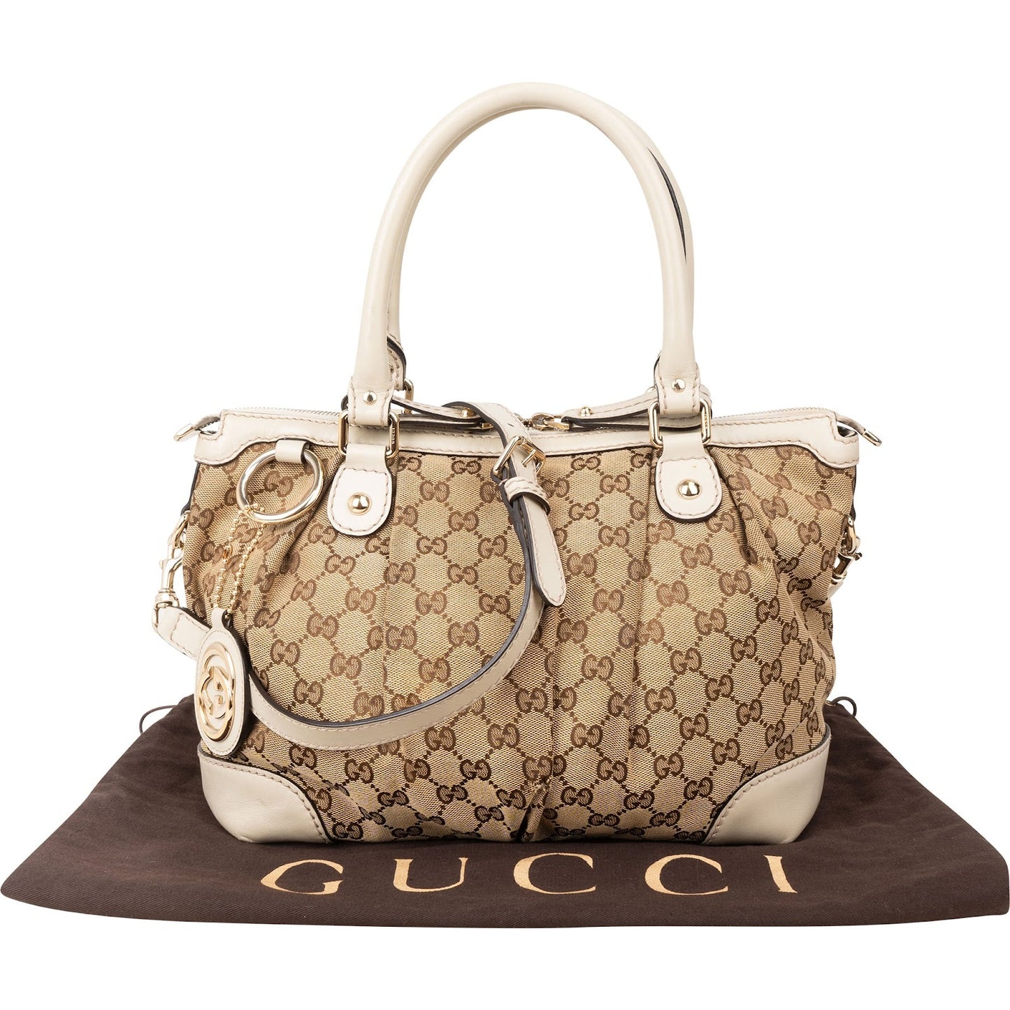 Gucci Monogram GG Canvas Sukey Tote Handbag