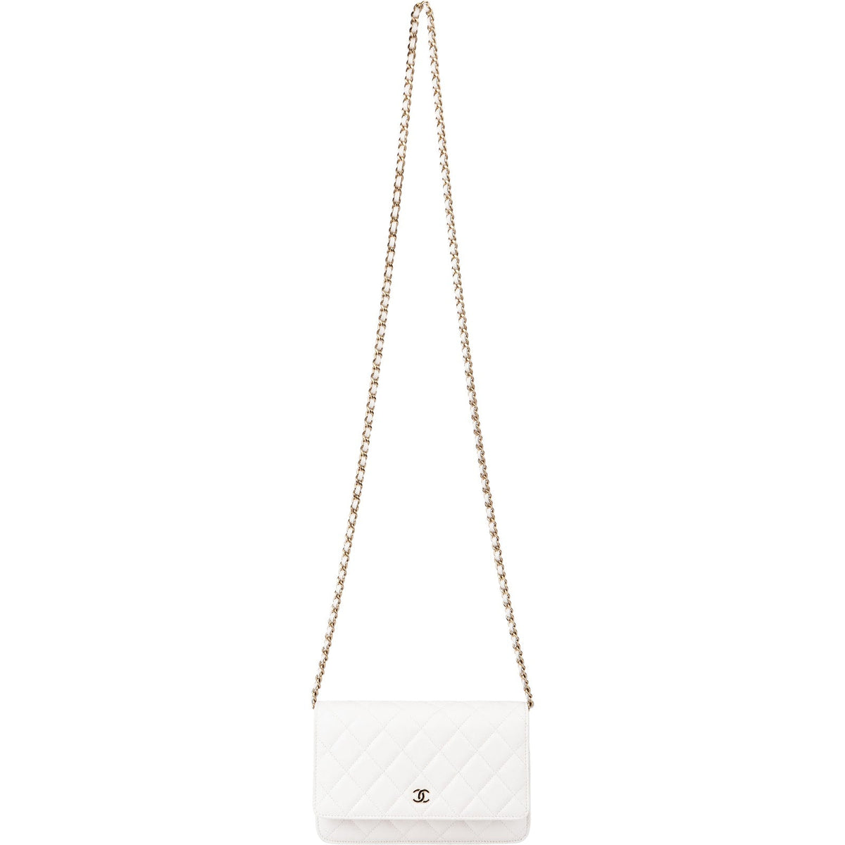 Chanel Quilted Caviar Leather Wallet On Chain Crossbody Bag