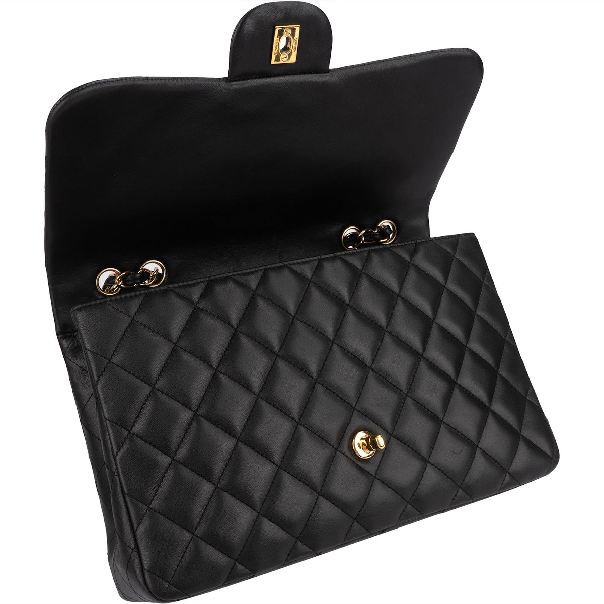 Chanel Quilted Lambskin Jumbo Single Flap Shoulder Crossbody Bag