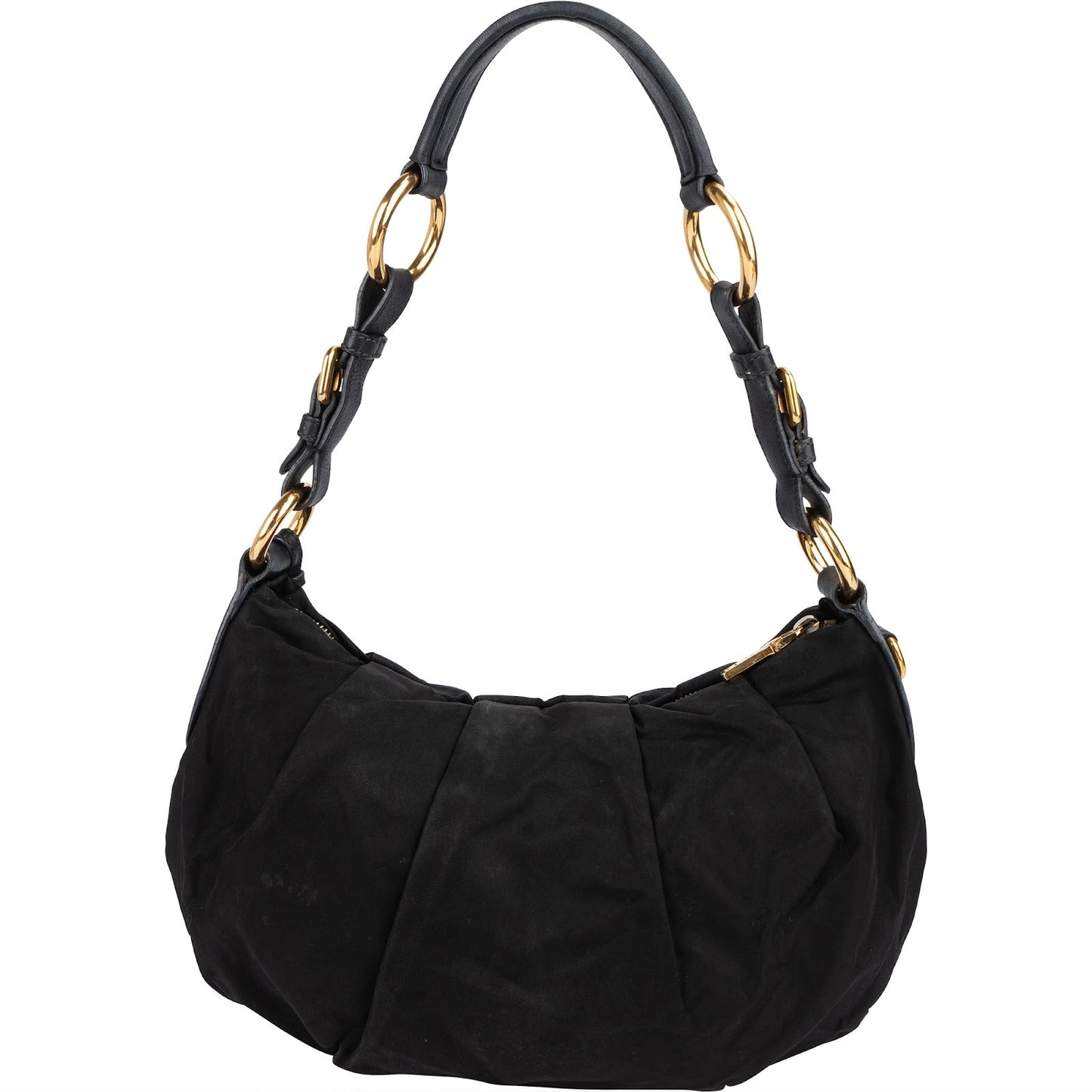 Prada Tessuto Gaufre Ring Triangle Hobo Shoulder Bag