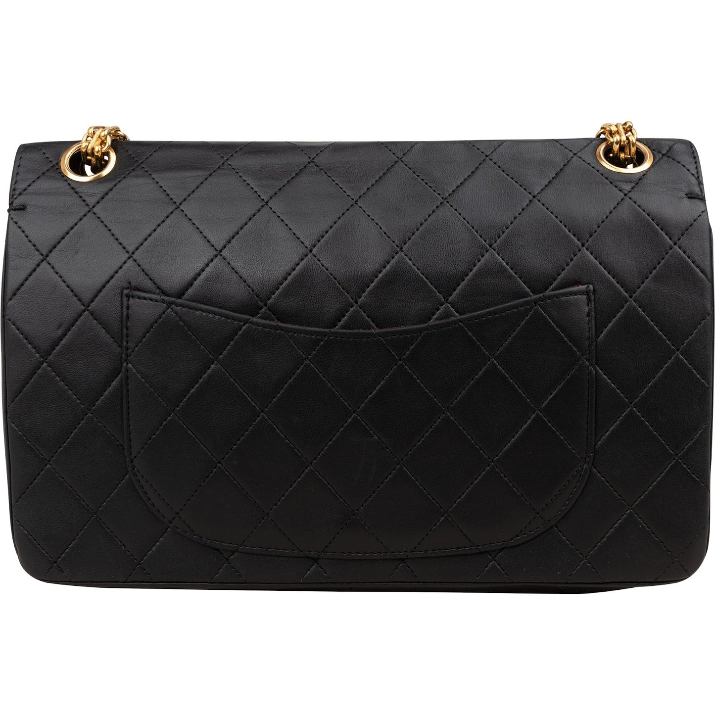 Chanel Quilted Lambskin 24K Gold Double Flap Shoulder Bag