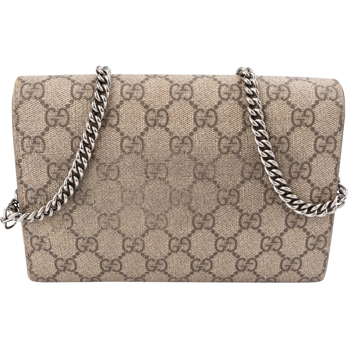 Gucci Monogram GG Supreme Canvas Dionysus Wallet On Chain Crossbody Bag