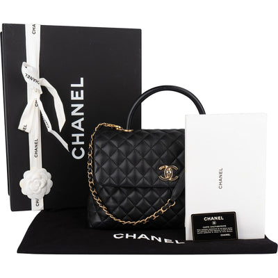Chanel Jumbo Caviar Leather Coco Handle Handbag