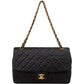 Chanel Quilted Lambskin 24K Gold Single Flap Shoulder Bag