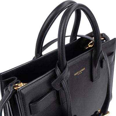 Saint Laurent Smooth Leather Sac De Jour Baby Handbag