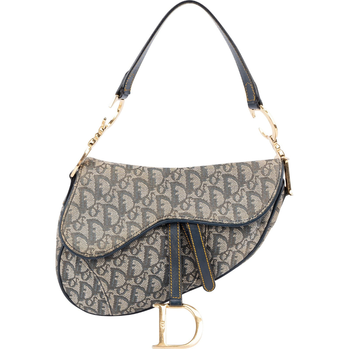 Dior Saddle aus Oblique Denim – Vorderansicht
