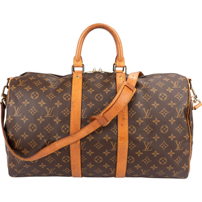 Louis Vuitton Monogram Canvas Keepall 45 Bandoulière Travel Bag