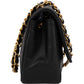 Chanel Quilted Lambskin 24K Gold Single Flap Crossbody Bag