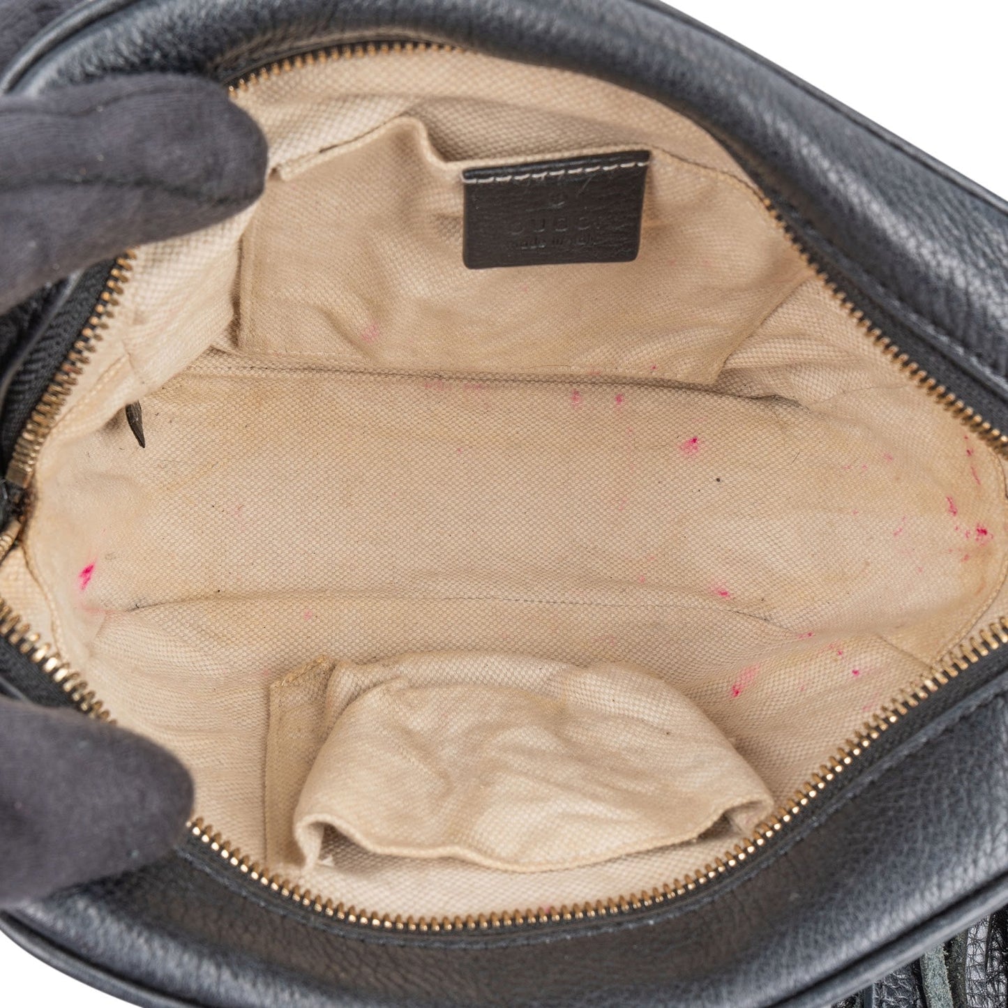 Gucci Leather GG Soho Crossbody Bag
