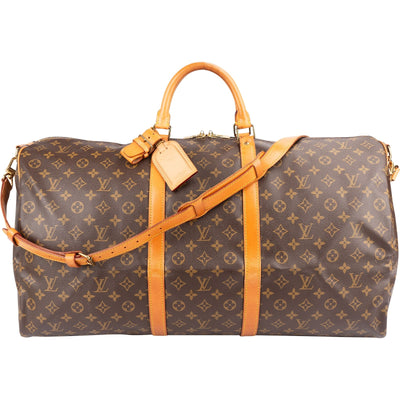 Louis Vuitton Monogram Canvas Keepall 60 Bandoulière Travel Bag