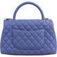 Chanel Quilted Caviar Leather Coco Handle Single Flap Handbag