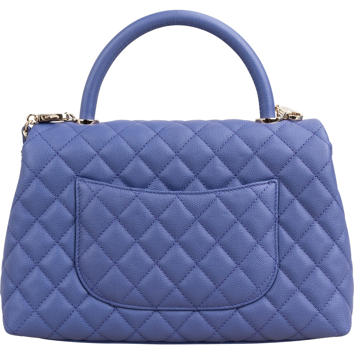 Chanel Quilted Caviar Leather Coco Handle Single Flap Handbag