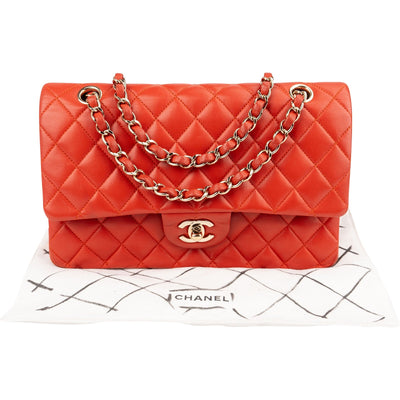 Chanel Quilted Lambskin Medium Double Flap Shoulder Bag