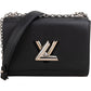 Louis Vuitton Noir Epi Leather Twist MM Crossbody Bag