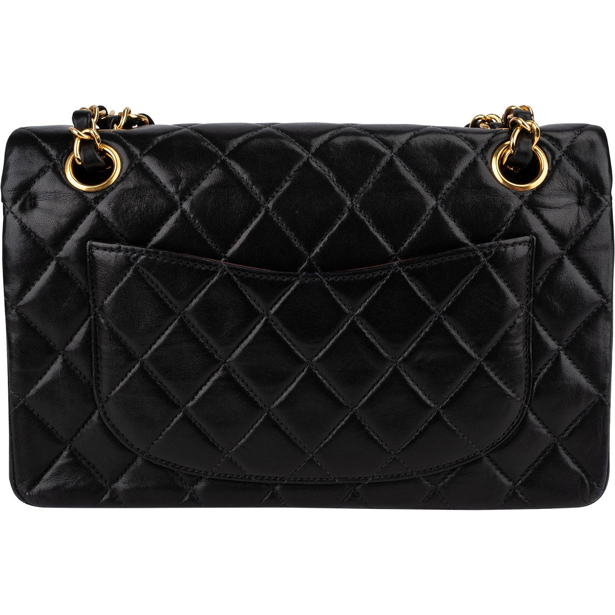 Chanel Quilted Lambskin 24K Gold Small Double Flap Shoulder Bag