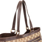 Gucci Monogram GG Canvas Abbey Double Pocket Tote Shoulder Bag