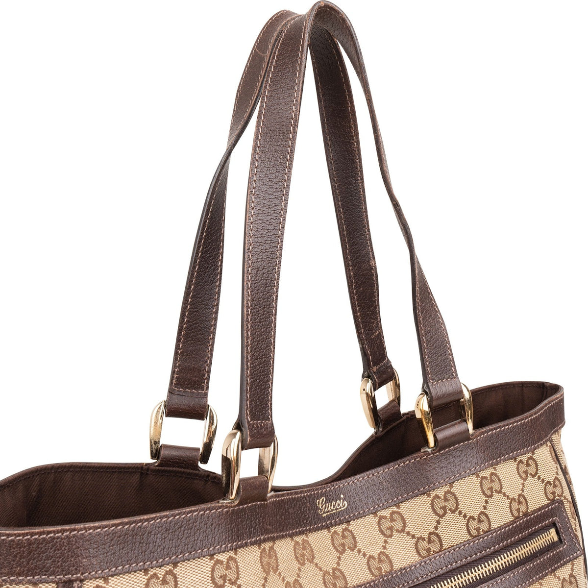 Gucci Abbey Double Pocket Tote aus GG Canvas – Ansicht 2