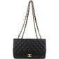Chanel Quilted Caviar Leather Jumbo Single Flap Crossbody Bag