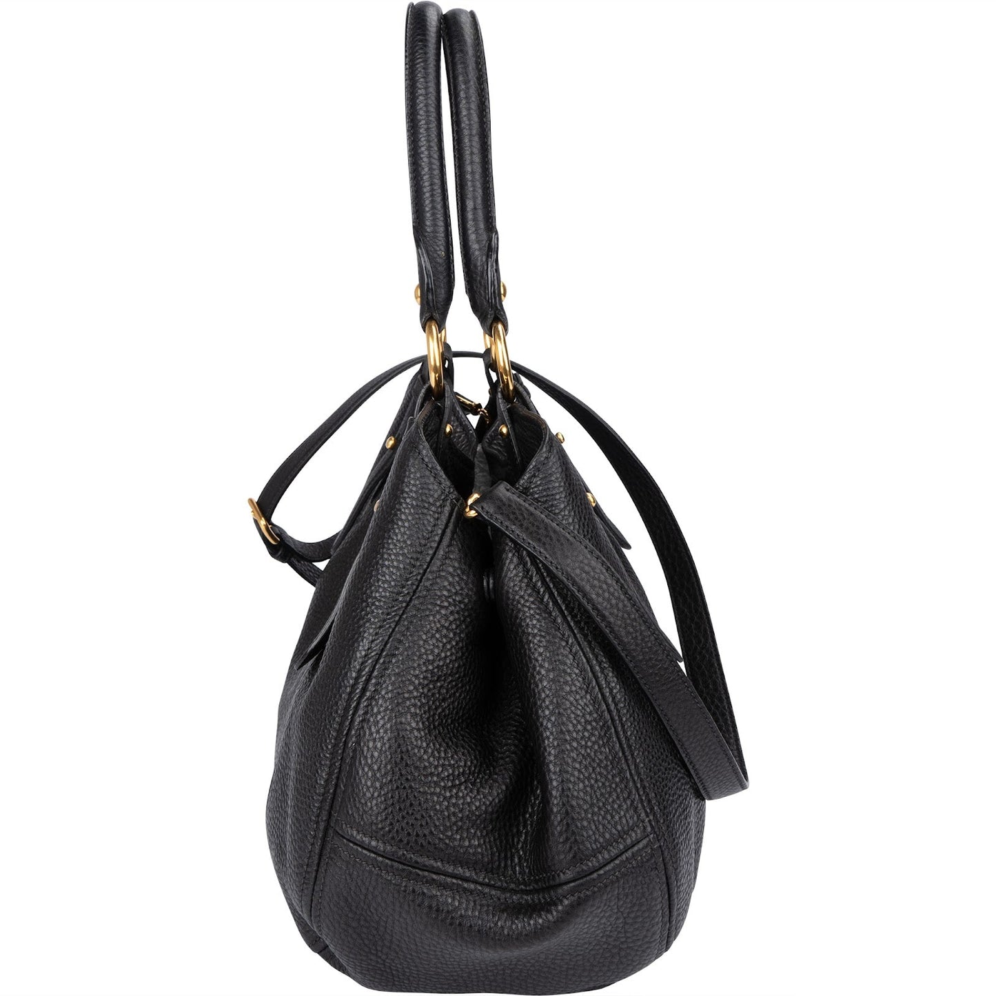 Miu Miu Vitello Daino Leather Hobo Shoulder Bag