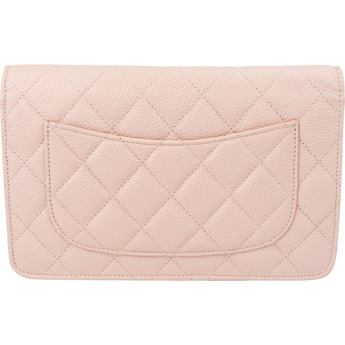 Chanel Quilted Caviar Leather Palladium Wallet On Chain Crossbody Bag