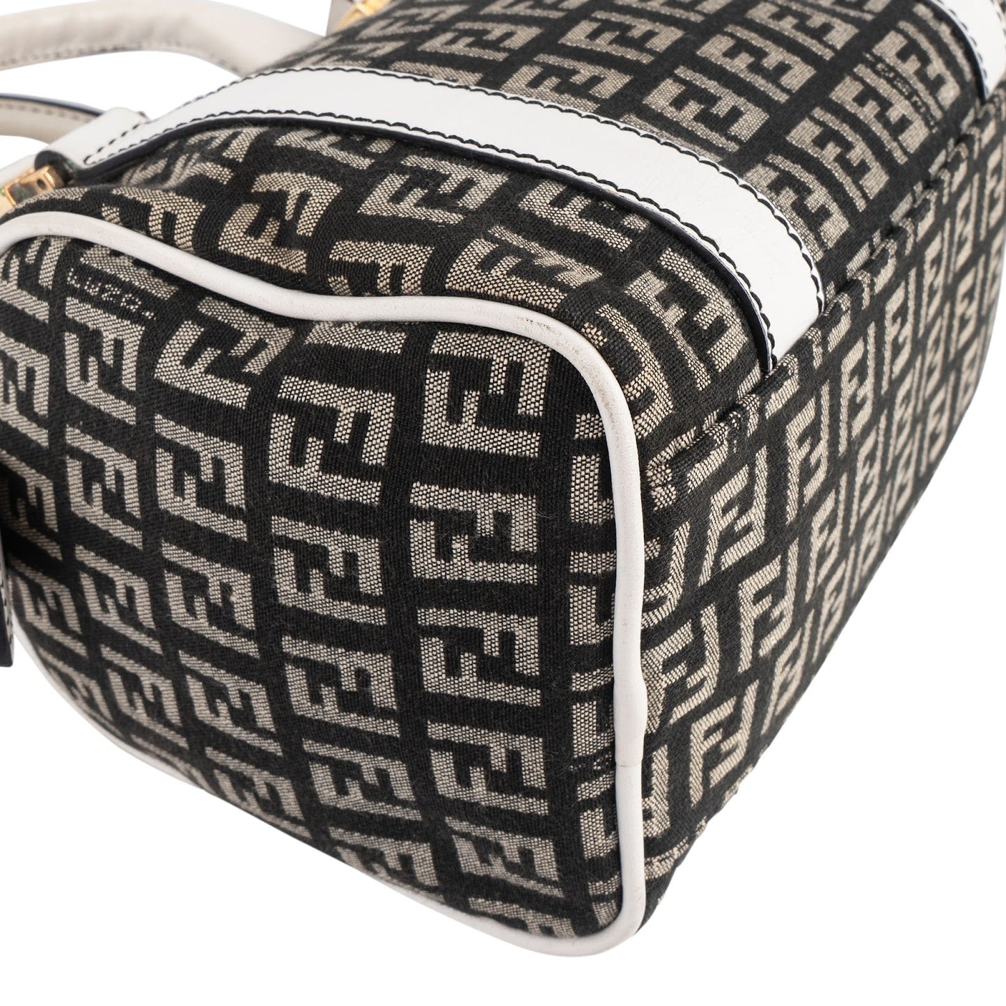Fendi Monogram FF Mini Boston Handbag