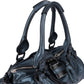 Chloé Blue Metallic Leather Paddington Satchel Handbag