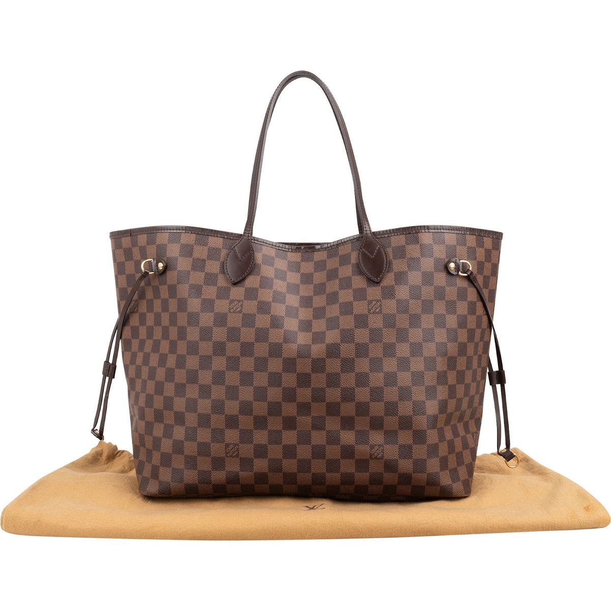 Louis Vuitton Monogram Damier Ebene Neverfull GM Shoulder Bag