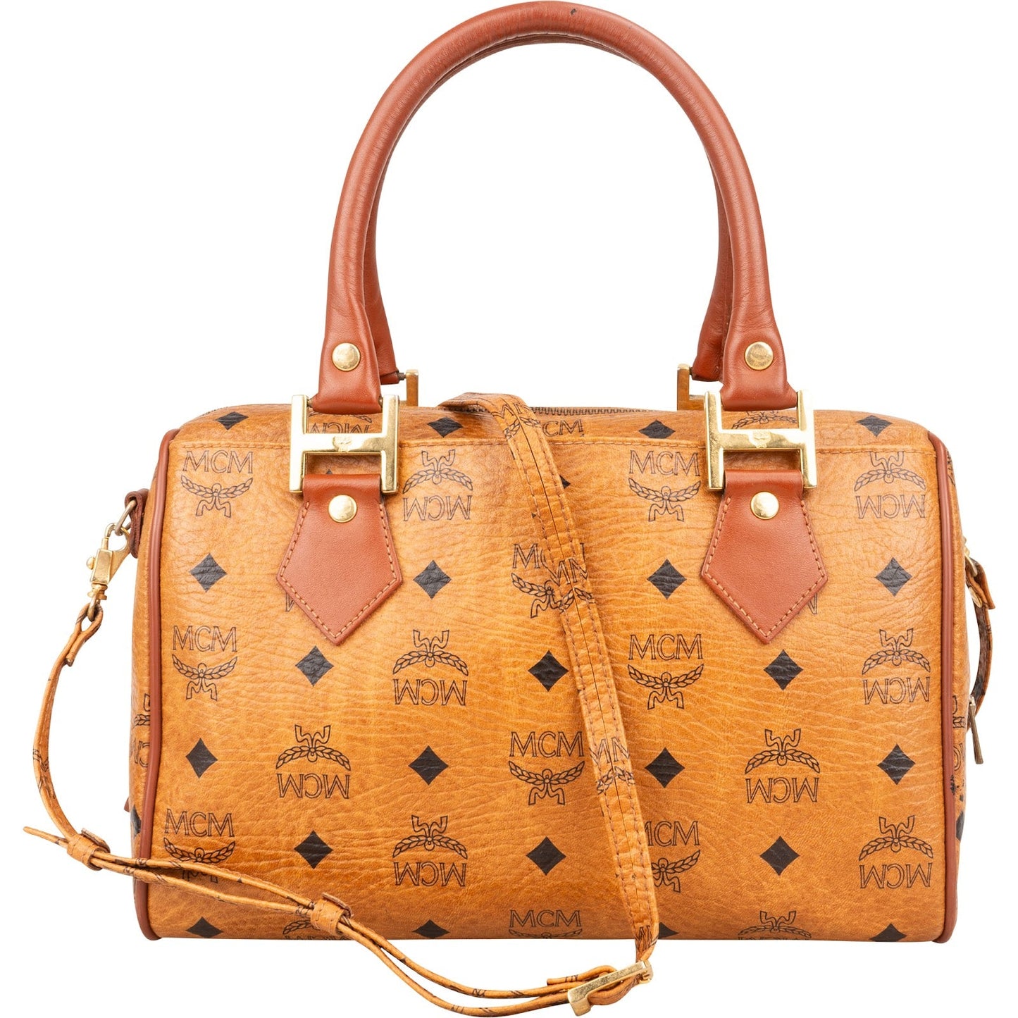 MCM Monogram Visetos Boston Handbag