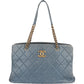 Chanel Quilted Lambskin CC Crown Tote Shoulder Bag