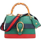 Gucci Multicolor Leather Dionysus Bamboo Top Handle Crossbody Handbag