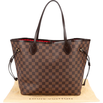 Louis Vuitton Monogram Damier Ebene Neverfull MM Shoulder Bag