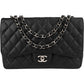 Chanel Quilted Caviar Leather Palladium Jumbo Single Flap Crossbody Bag