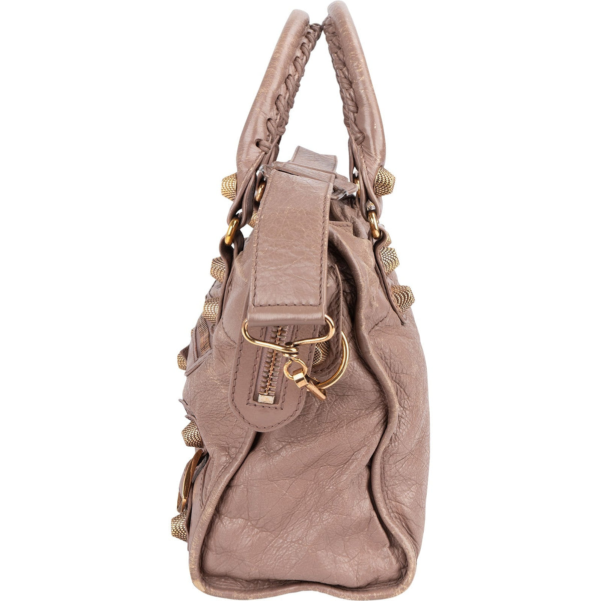 Balenciaga Mauve Leather City Handbag