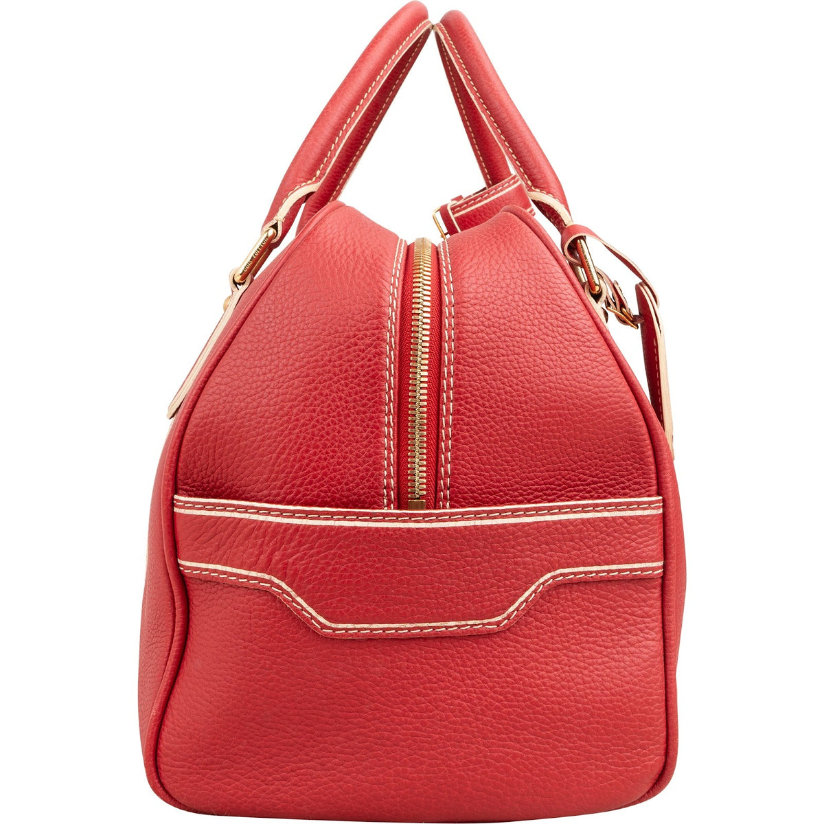 Louis Vuitton Red Tobago Leather Carryall M95140 Weekender Travel Bag
