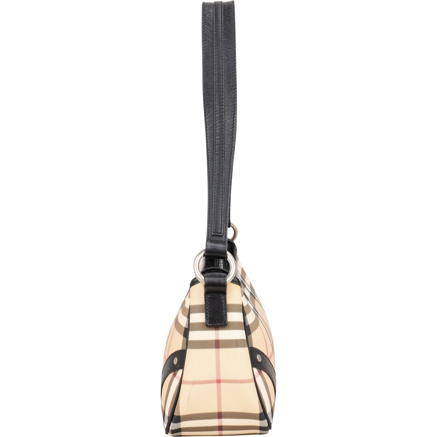 Burberry Nova-Check Monogram Studded Shoulder Bag