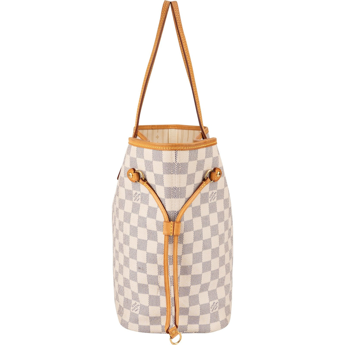 Louis Vuitton Monogram Damier Azur Canvas Neverfull MM Shoulder Bag