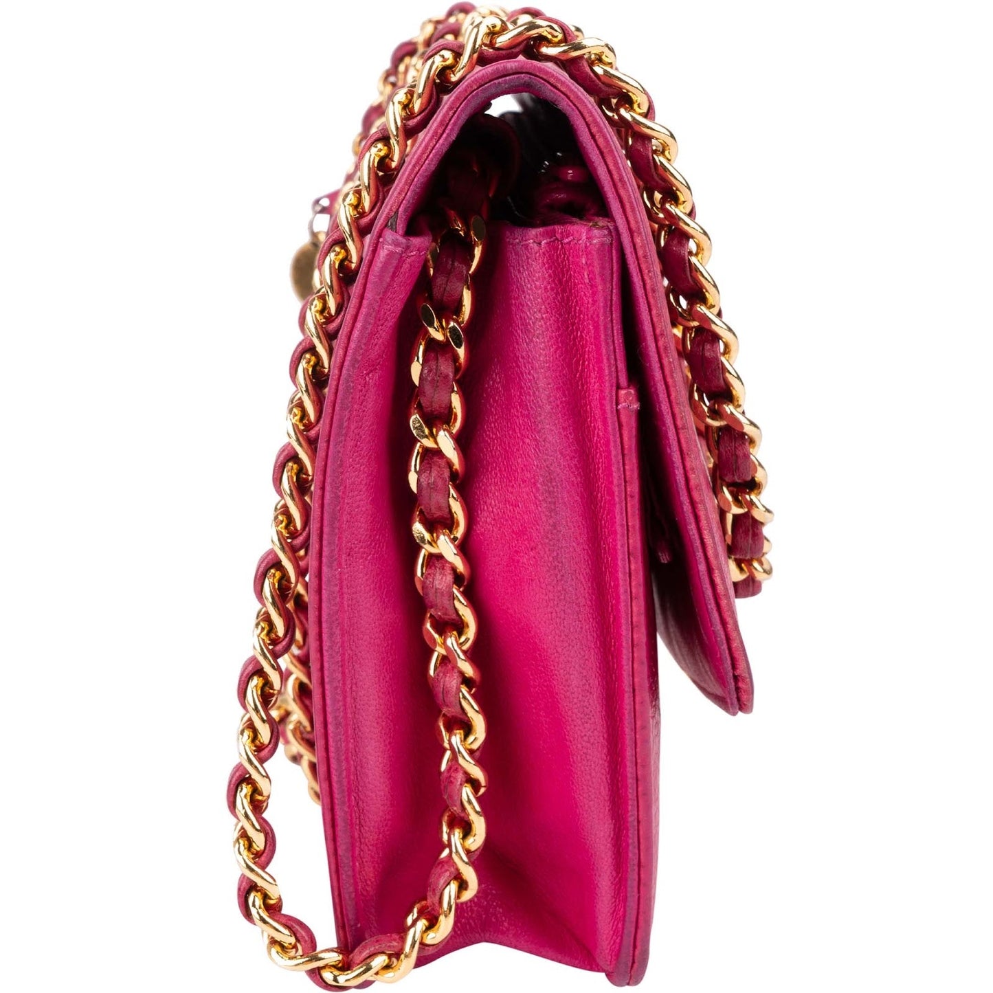 Chanel Caviar Leather Timeless CC Vintage Wallet on Chain Crossbody Bag