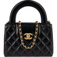 Chanel  Quilted Lambskin Kelly Top Handle Small Crossbody Handbag