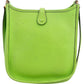 Hermès Vert Clemence Leather Evelyne PM Crossbody Bag
