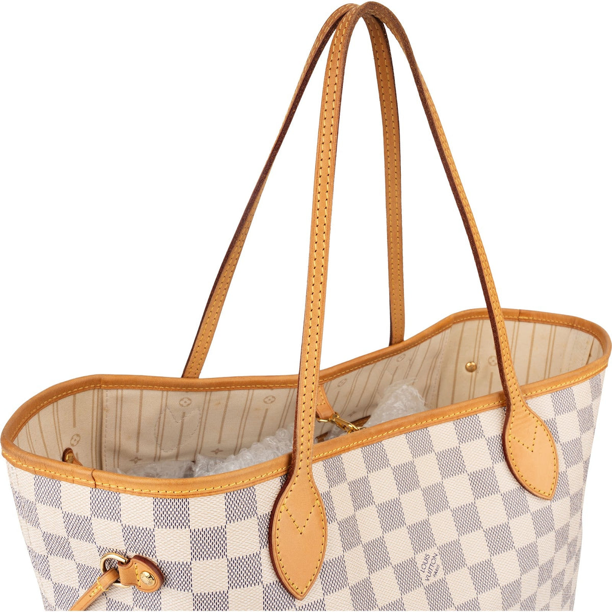 Louis Vuitton Monogram Damier Azur Canvas Neverfull MM Shoulder Bag