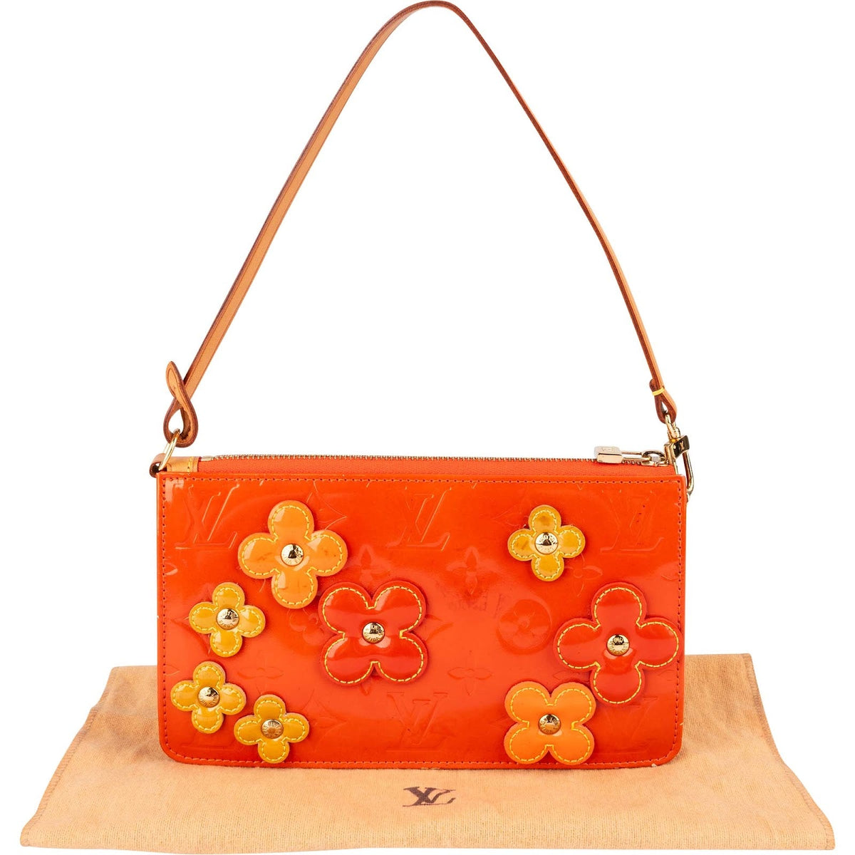 Louis Vuitton Pochette Accessoires Fleurs aus Monogram Vernis – Ansicht 2