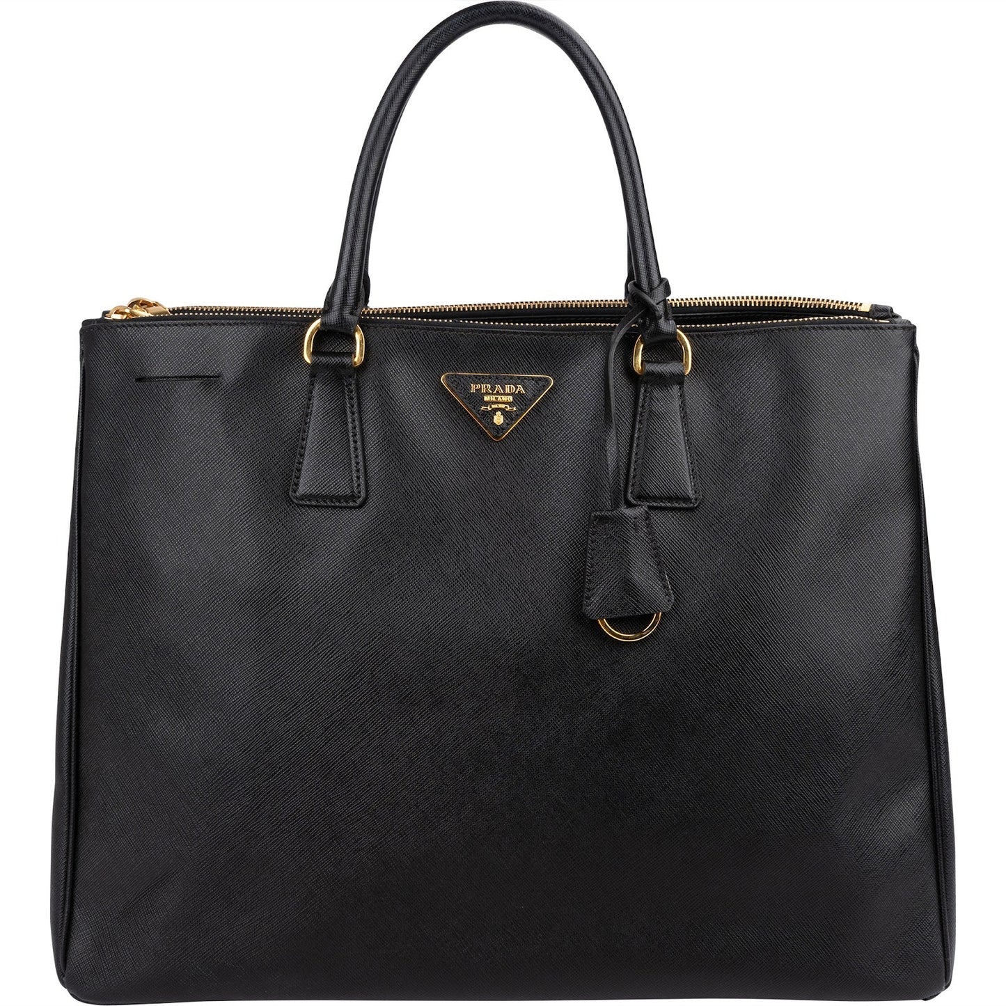 Prada Black Saffiano Leather Galleria Handbag