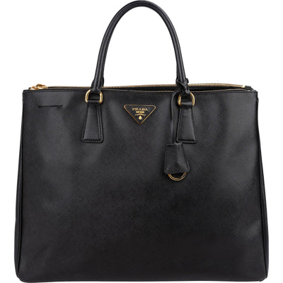 Prada Black Saffiano Leather Galleria Handbag