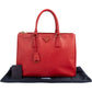 Prada Galleria Tote aus rotem Saffiano-Leder – Ansicht 2